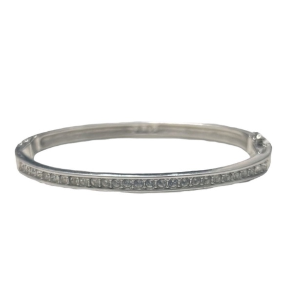 Swarovski Silver Channel-Set Bangle - Picture 1 of 3